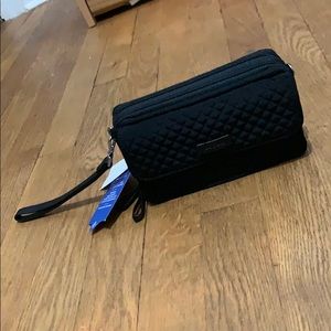 black vera bradley small wallet/crossbody bab